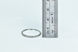 10K Vintage Diamond Classic Wedding Band Ring White Gold