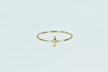 Load image into Gallery viewer, 14K J Cursive Letter Initial Monogram Stackable Ring Yellow Gold