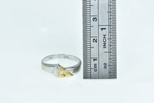 Load image into Gallery viewer, 14K Two Tone Diamond Ribbon Statement Band Ring White Gold