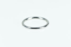 18K 2.0mm Rounded Designer Stackable Band Ring White Gold