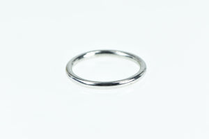 18K 2.0mm Rounded Designer Stackable Band Ring White Gold