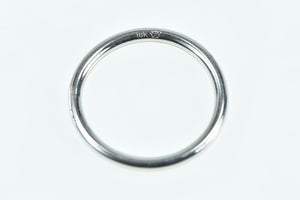 18K 2.0mm Rounded Designer Stackable Band Ring White Gold