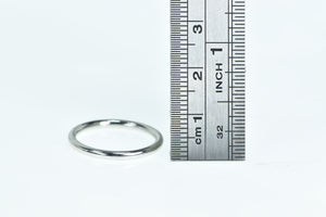 18K 2.0mm Rounded Designer Stackable Band Ring White Gold