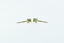 Load image into Gallery viewer, 14K Vintage Round Emerald Solitaire Stud Earrings Yellow Gold