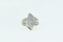Load image into Gallery viewer, 10K Vintage Marquise Diamond Cluster Bypass Ring Yellow Gold