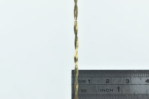 14K Vintage Herringbone Twist Chain Link Bracelet 6.75" Yellow Gold
