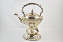 Load image into Gallery viewer, Sterling Silver Kensington Int&#39;l. Teapot With Stand Electric Burner