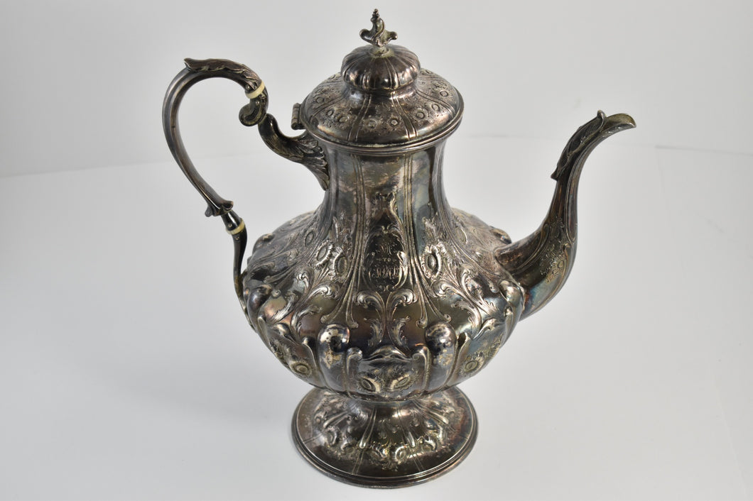 Sterling Silver J E Caldwell & Co Sunflower Pattern Tea Pot