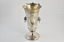 Load image into Gallery viewer, Coin Silver Gorham Birmingham Lion Door Knocker Vase