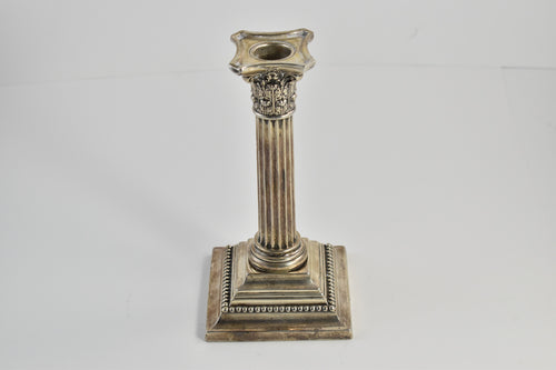 Sterling Silver 1826 Birmingham Corinthian Pillar Candle Stick
