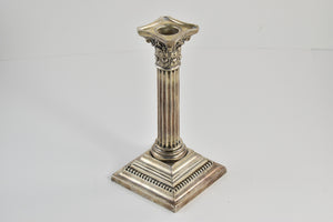 Sterling Silver 1826 Birmingham Corinthian Pillar Candle Stick