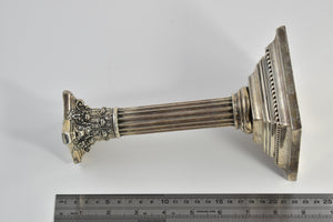 Sterling Silver 1826 Birmingham Corinthian Pillar Candle Stick