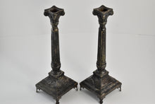Load image into Gallery viewer, Sterling Silver SK Sterling Ornate Victorian 2x Candle Stick Set