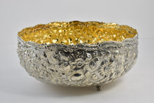 Load image into Gallery viewer, Sterling Silver Galmer Ltd Repousse Floral Serving Bowl