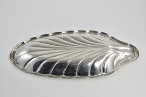 Sterling Silver Cartier American Silver Oblong Leaf Form Dish
