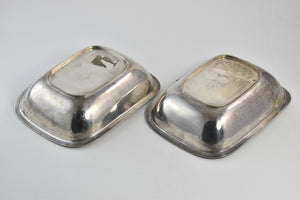 Sterling Silver Tiffany & Co Large 2x Serving Bowl Tray Set