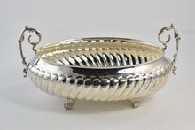 Load image into Gallery viewer, Sterling Silver Hazorfim Swirl Pattern Oval Bowl Serving Dish