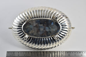 Sterling Silver Hazorfim Swirl Pattern Oval Bowl Serving Dish