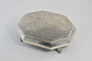 Sterling Silver Peruvian Plata Villa Ornate Scroll Trinket Box