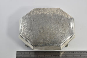 Sterling Silver Peruvian Plata Villa Ornate Scroll Trinket Box