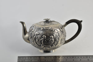 Sterling Silver Elaborate Rococo Repousse Tea Pot