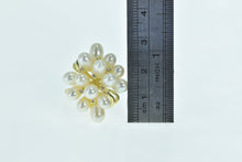 Load image into Gallery viewer, 14K Vintage Pearl Diamond Swirl Cocktail Ring Yellow Gold
