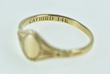 Load image into Gallery viewer, 14K Vintage Oval Monogram D Initial Signet Ring Yellow Gold