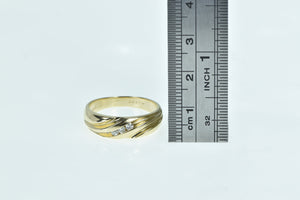 14K Vintage Diamond Artcarved Wedding Band Ring Yellow Gold