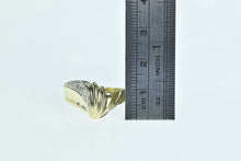 Load image into Gallery viewer, 14K Vintage Diamond Encrusted Curved Band Ring Yellow Gold