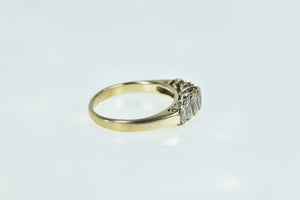 14K Marquise Diamond Seven Stone Wedding Ring Yellow Gold