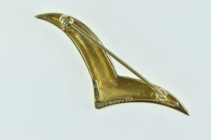 18K Tiffany & Co V Seagull Vintage Designer Pin/Brooch Yellow Gold