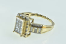 Load image into Gallery viewer, 10K 1.00 Ctw Invis. Princess Squared Cluster Ring Yellow Gold