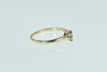 Load image into Gallery viewer, 14K Vintage Oval Blue Topaz Solitaire Classic Ring Yellow Gold