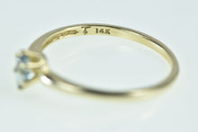 Load image into Gallery viewer, 14K Vintage Oval Blue Topaz Solitaire Classic Ring Yellow Gold