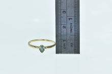 Load image into Gallery viewer, 14K Vintage Oval Blue Topaz Solitaire Classic Ring Yellow Gold