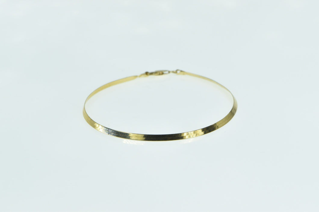 14K 2.5mm Vintage Classic Herringbone Chain Bracelet 7