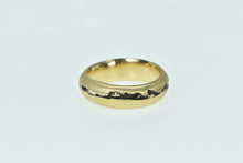 Load image into Gallery viewer, 18K Zaruba Men&#39;s Black Enamel Stripe Wedding Ring Yellow Gold
