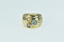 Load image into Gallery viewer, 14K 14K Amethyst Blue Topaz Citrine Wide Ring Yellow Gold