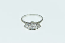 Load image into Gallery viewer, 14K Art Deco Diamond Marquise Vintage Cluster Ring White Gold