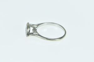 14K Art Deco Diamond Marquise Vintage Cluster Ring White Gold