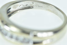 Load image into Gallery viewer, 14K Vintage Classic Diamond Wedding Band Men&#39;s Ring White Gold