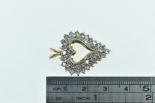 Load image into Gallery viewer, 10K 1.00 Ctw Diamond Encrusted Heart Love Pendant Yellow Gold