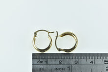 Load image into Gallery viewer, 14K 14.4mm Squared Vintage Fashion Hoop Earrings Yellow Gold