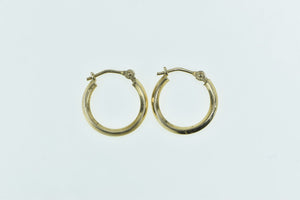 14K 14mm Vintage Classic Simple Fashion Hoop Earrings Yellow Gold