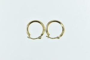 14K 14mm Vintage Classic Simple Fashion Hoop Earrings Yellow Gold