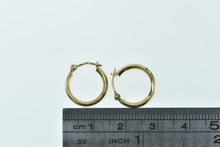 Load image into Gallery viewer, 14K 14mm Vintage Classic Simple Fashion Hoop Earrings Yellow Gold