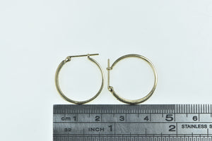 10K 20.7mm Vintage Diamond Statement Hoop Earrings Yellow Gold