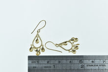 Load image into Gallery viewer, 14K Fringe Tassel Oval Tear Drop Vintage Earrings Yellow Gold