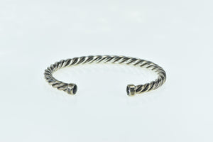 Sterling Silver David Yurman Cable Cuff Onyx Men's Bracelet 8"