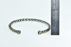Sterling Silver David Yurman Cable Cuff Onyx Men's Bracelet 8"